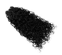 24 Inch Bundles Kinky Curly Wave Weave Hairs Extensions,Soft Silky Synthetic Hair fo Daily Use(#1B)