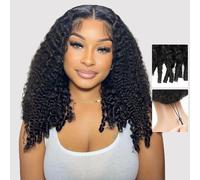 24 Inch Burmese Curly 9x6 Glueless Human Hair Wig with Spiral Curls Ends,200 Density Drawstring Pre Plucked Pre Cut Wear and Go HD Lace Closure Wig Effortless Style Breathable for Black Women