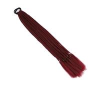 24 inch Colored Hair Extensions, Braided Ponytail Extension,Braids Wigs with Rubber Bands Synthetic Hairpieces(A19)