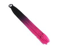 24 inch Colored Hair Extensions, Braided Ponytail Extension,Braids Wigs with Rubber Bands Synthetic Hairpieces(B7)