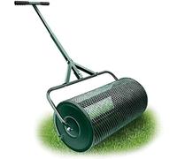 24 Inch Compost Spreader, Peat Moss Spreader with T-Shaped Handle for Lawn & Garden Seeding, Planting, Manure Spreader Roller