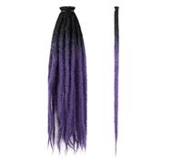 24 Inch Dreadlock Extensions 40 Strands Crochet Braiding Hair 0.6 cm Width Soft Synthetic Wigs for Women Easy Installation and Removal(2T-21#)