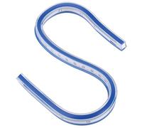 24 Inch Flexible Curve Ruler for Drawing and Sewing, Bendable Plastic Ruler, Curved Template for Engineering Drafting, Construction, Surveying, Dress Making and Craft Projects