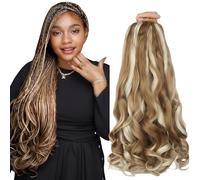 24 Inch French Curly Braiding Hair 6 Packs Loose Wave Spiral Curly Crochet Hair for Black Women Pre Stretched (P27 613)