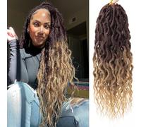 24 Inch Goddess Locs Crochet Hair 6 Packs Soft Locs with Curly Ends Synthetic Hair Crochet Braids for Black Women Human Hair 25" 24"