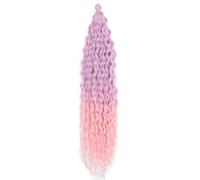 24 Inch Hair Extension,Wave Twist Crochet Hair Synthetic Sleek Wrap Around Braid Ponytail Extension Long Hair Accessories for Women