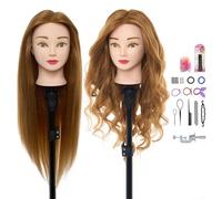 24 inch Hair Mannequin Head 60% Real Human Hair Hairdressing Head