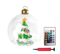 24 Inch Inflatable Christmas Bauble - Led Light-Up Giant Xmas Decoration With Remote, Outdoor Yard Decor For Christmas,Base Weatherproof Outdoor Reusable Inflatable Christma Balls (B)