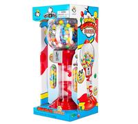 24 Inch Metal Gumball Machine with 200 Large Gumballs Included - Spiral Gumball Dispenser - Mesmerising Gumball Action - Standing Gumball Bank - British Standard Coins - Ideal for Kids 3+