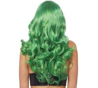 24 Inch Misfit Long Wavy Bang Wig - Green