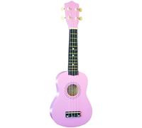 24 Inch Pink Ukulele for Beginners, Basswood Instrument with Arched Back, Clear Sound, Portable Musical Gift for Young Musicians, Students & Adults