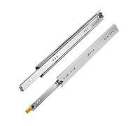 24-Inch Side-Mounted Ball Bearing Drawer Slides 1 Pair Lockable Full Extension 3-Part Design - Heavy Duty Easy Installation Smooth Operation
