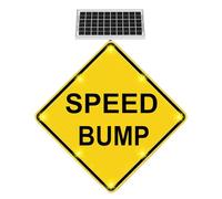 24 Inch Solar Powered LED Flashing Pedestrian Crossing Sign Aluminum Road Warning Traffic Sign for Street School Zone(03)