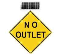 24 Inch Solar Powered LED Flashing Pedestrian Crossing Sign Aluminum Road Warning Traffic Sign for Street School Zone(04)