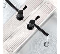 24 Inch Stone Faucet Mat for Kitchen Sink,Kitchen Sink Splash Guard-Stone Drying Mat Kitchen,Super Absorbent, Diatomite Protector with Drainage for Kitchen Bathroom Counter(White)