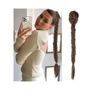 24 Inch Synthetic Drawstring Fishbone Braided Ponytail Extension Clip in Fake Braided Ponytail Hairpieces(8)