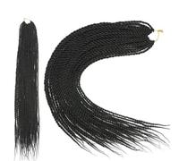 24 Inch Twist Crochet Braids Thin Twists For Women Blue Ombre Synthetic Braiding Hair Extensions For Daily-1B_a-24inches 30Strands