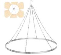 24 Inches Silver Metallic Ceiling Drapes Hanging Kit for 6 Panels Wedding Ceiling Drapes Canopy Hoop Metal Hardware Kit for Draping Fabric Indoor Outdoor Decorations Backgrounds Not Included Curtain