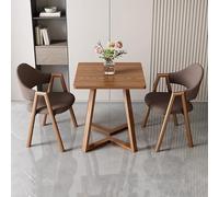 24" ining Table Set with 1 Coffee Table & 2 Upholstered Faux Leather Chairs, Perfect for Kitchen, Office, Recept Room - Multiple Color Opts Available