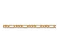 (24) Jewelco London 9ct Solid Gold traditional Pendant Figaro Chain Necklace 2.3mm gauge - JCN004B