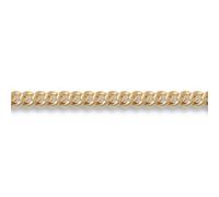 (24) Jewelco London Unisex Solid 9ct Yellow Gold Diamond Cut Curb 2mm Gauge Pendant Chain Necklace - JCN006D