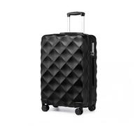 24" K2395L - Ultralight ABS and Polycarbonate Bumpy Diamond Suitcase with TSA Lock - Medium - Black