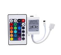 24 Key Wireless IR LED Light Remote, RGB 16 Colors Remote Control Box DC 12V for LED Light Strip security safety, RGB Control Box