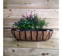 24" Kingfisher Wall Mounted Garden Trough Planter with Liner