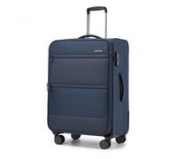24" KSB2597 - Sleek Tough Travel Soft-Shell Suitcase with Silent TPE Spinners, TSA Security and Expandable Capacity - Medium - Navy