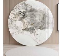 24" Large Marble Lazy Susan Turntable - Elegant Rotating Serving Tray for Dining Table Kitchen Centerpiece Perfect for Entertaining Parties Family Dinners (Natural 60cm)