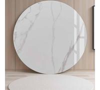 24" Large Marble Lazy Susan Turntable - Rotating Serving Tray for Dining Table Kitchen Centerpiece Party & Family Gatherings Elegant Glossy White & Gray Finish 60cm