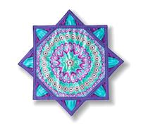 24" Lightweight Flow Star | Flowstar Spinning Cloth Toy for Beginners | Easy to Spin & Do Tricks | Fun & Challenging Flow Toy for Juggling, EDM, Festival, Club, Party, Dance (Mandala)