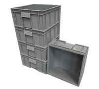 24 Litre Square Heavy Duty Industrial Stacking Plastic Plate Box