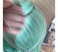 24" Long Wave Pastel Lush Green Synthetic Lace Front Wigs for Women Daily Party Use Heat Resistant Hair Summer Mermaid Blue Green Wig Girls Cosplay Replacement Wigs
