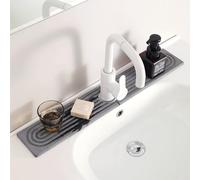 24'' Longer Faucet Mat for Kitchen Sink [Diatomite Stone Super Fast Drying] Stone Faucet Mat for Kitchen Sink Splash Guard Sinks Stones Quick Dry Around Faucets Stones Drying Mats Bathroom