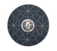 24" Medieval Scottish Targe Viking Shield Wooden SCA LARP Shield for Display Decor Grey, Grey, 24"