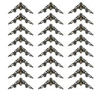 24 Metal Corner Edge Protectors Designed for Use with For Books, ScrapFor Books, Jewelry Boxes, and Photo Frames Featuring Robust Iron for Lasting Protection and Style (Bronze)