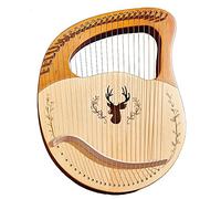 24 Metal Strings Harp, Mahogany Solid Wood Body, Gift For Adult/Child Musical Instrument, With Tuning Wrench Pick, Spare String, And English Music Tutorial