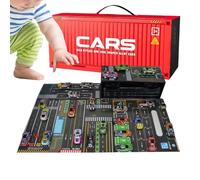 24 Mini Pull-Back Cars With Garage - 24 Piece Cast Metal Racing Car Set | Clutch Cars With Storage Box And Play Mat | Gift For Boys And Girls 3 To 8 A