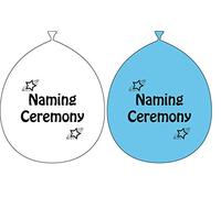 24 Naming Day Ceremony Balloons, Humanist, Christening, Event, Child, Baby (Light Blue & White)