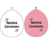 24 Naming Day Ceremony Balloons, Humanist, Christening, Event, Child, Baby (Light Pink & White)