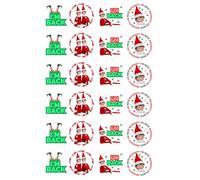 24 Naughty Elf Christmas I'm Back Edible Cupcake Cake Toppers PRECUT Premium Wafer Card Stand up Toppers