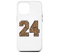 24 Number Leopard Twenty-Four Team Sports Varsity Matching Case for iPhone 12 Pro Max