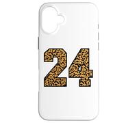 24 Number Leopard Twenty-Four Team Sports Varsity Matching Case for iPhone 16 Plus