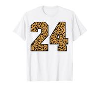 24 Number Leopard Twenty-Four Team Sports Varsity Matching T-Shirt