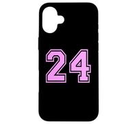 24 Number Twenty-Four Sports Varsity College Girl Matching Case for iPhone 16 Plus