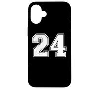 24 Number Twenty-Four Team Sports Graphic Varsity Matching Case for iPhone 16 Plus