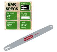 24" OREGON Guide Bar for STIHL MS440 MS441 MS460 MS461 MS462 MS500i - 243SFHD025