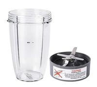 24 Oz Blender Cup with Replacement Extractor Blade，Compatible for Nutribullet，600W 900W Blender Replacement Parts
