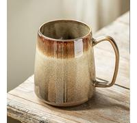24 oz Large Ceramic Coffee Mug with Big Handle, Handmade Kiln Glazed Large Coffee Mug Tea Cup, Novelty Mug，Unique Uneven Surface for Office and Home，Microwave and Dishwasher Safe (Brown)
